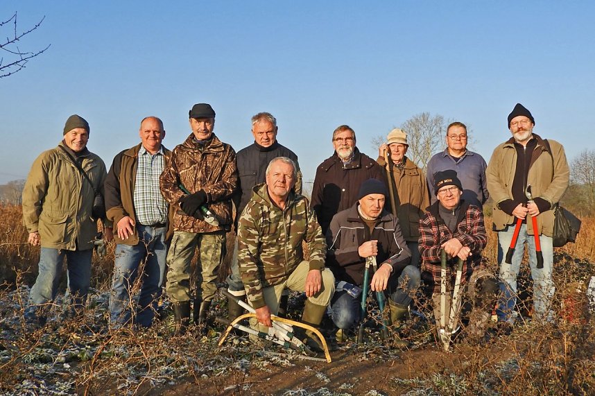 Arbeitseinsatz an den Steinbr&uuml;cker Teichen