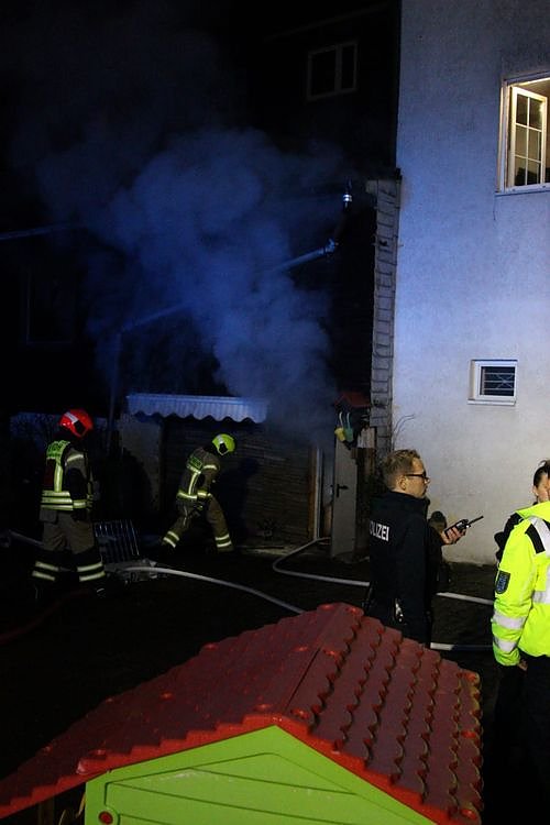 Brand in der K&auml;the-Kollwitz-Stra&szlig;e
