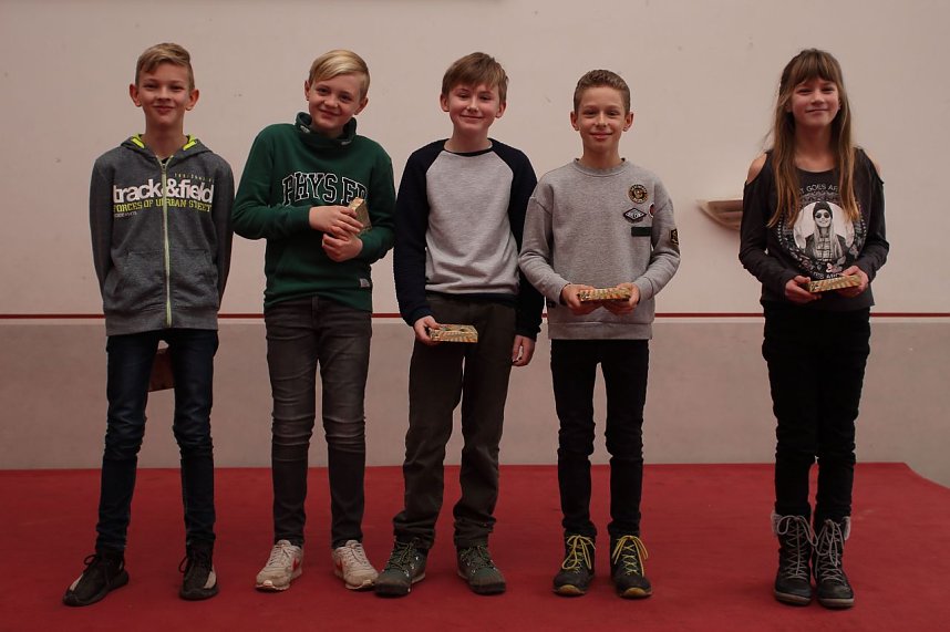 Bestes Team und volle Punktzahl an einer Station - darauf sind Marie, Damian, Jorden, Moritz und William aus der 5-3 stolz