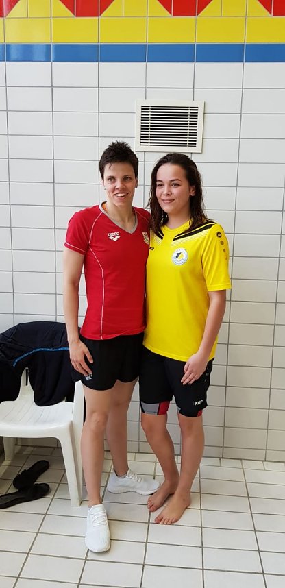 Beim Schwimmfest in Halle mit dabei