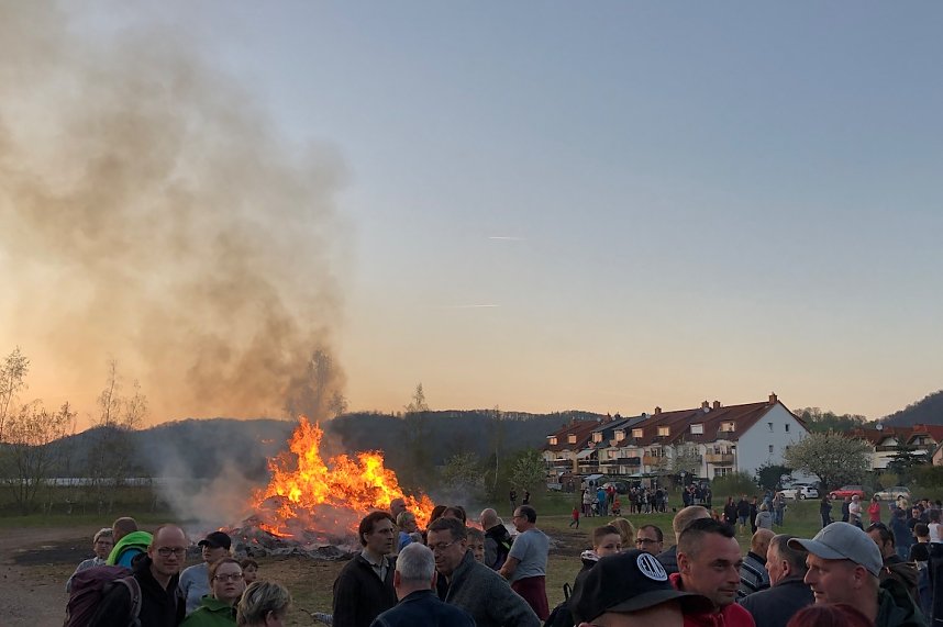 Osterfeuer in Ilfeld