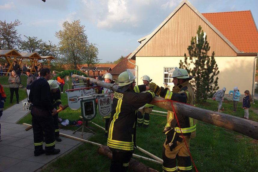 Maibaum in Herreden gesetzt