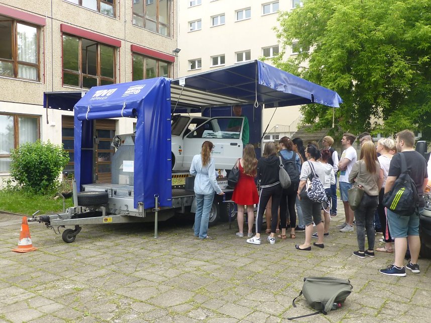 Aktion junge Fahrer an der Berufsschule