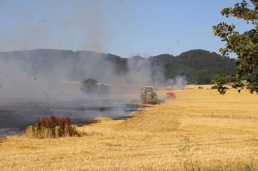 Gro&szlig;brand zwischen Ellrich und Werna