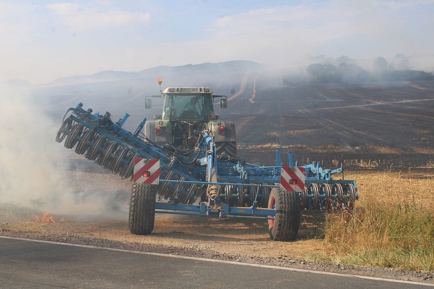 Gro&szlig;brand zwischen Ellrich und Werna