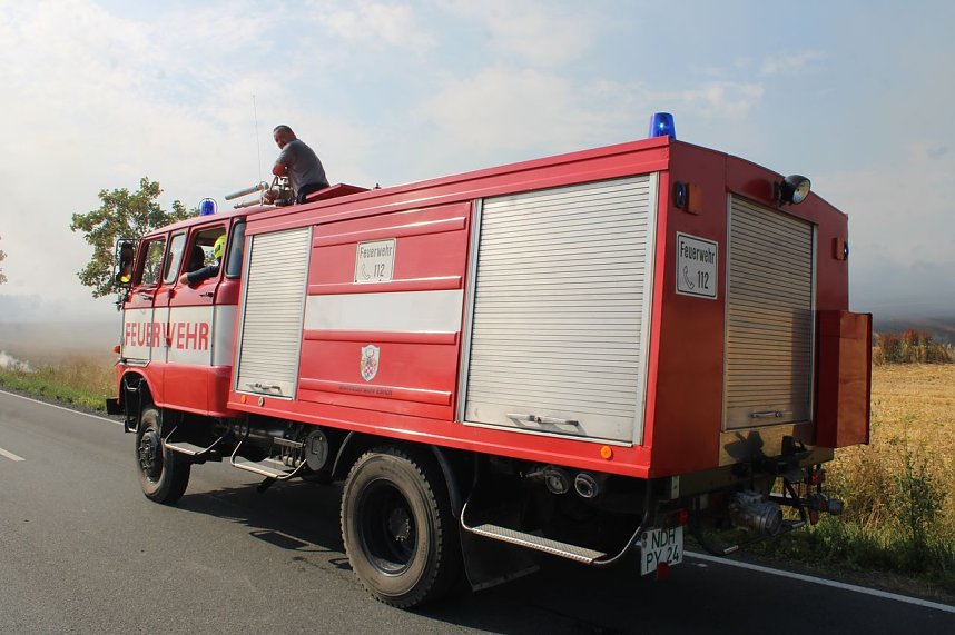 Gro&szlig;brand zwischen Ellrich und Werna