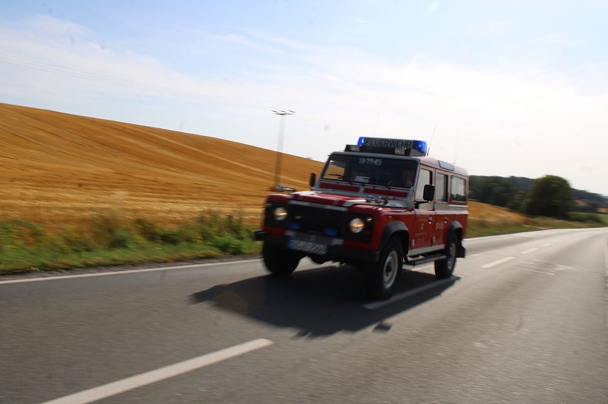 Gro&szlig;brand zwischen Ellrich und Werna