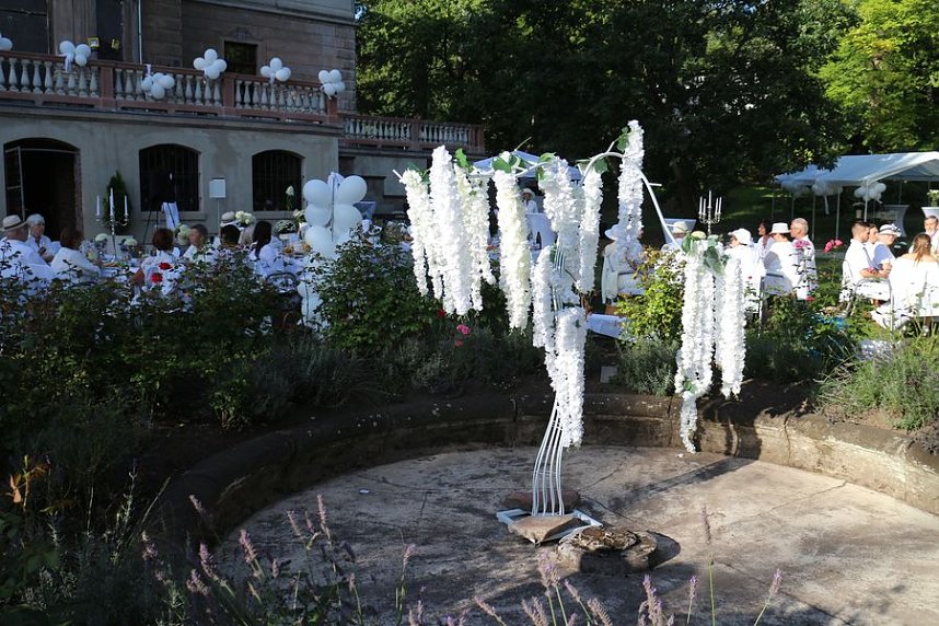 Diner en blanc im Park Hohenrode