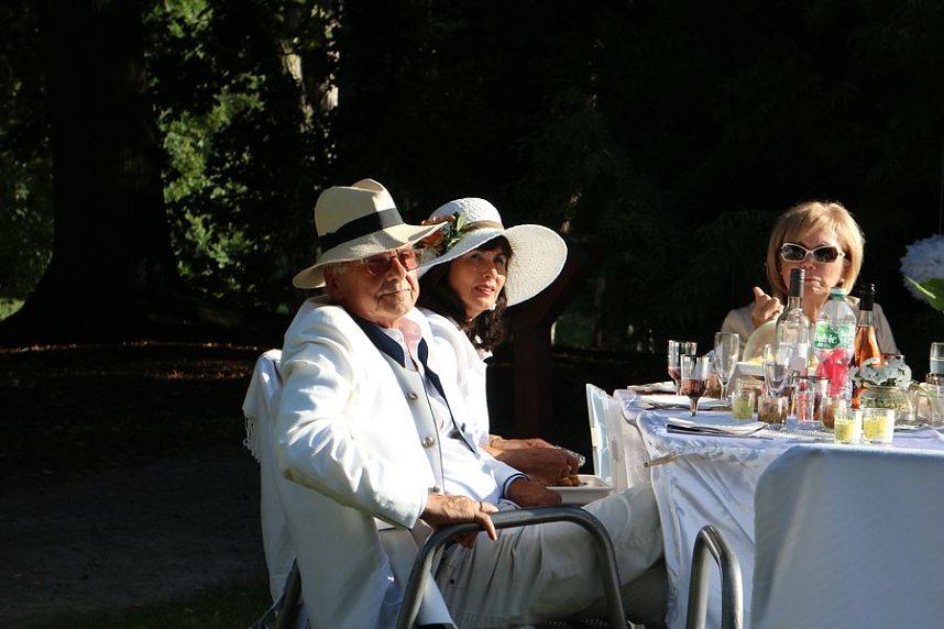 Diner en blanc im Park Hohenrode