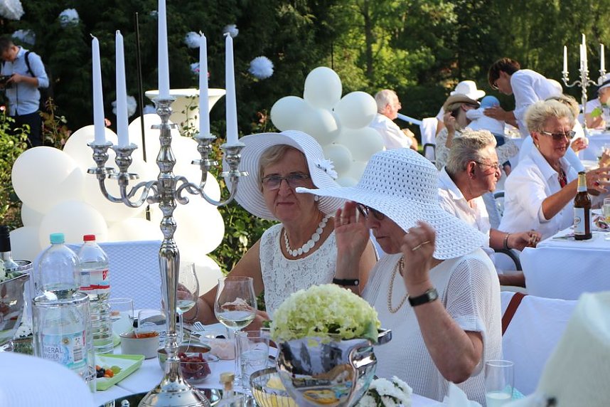 Diner en blanc im Park Hohenrode