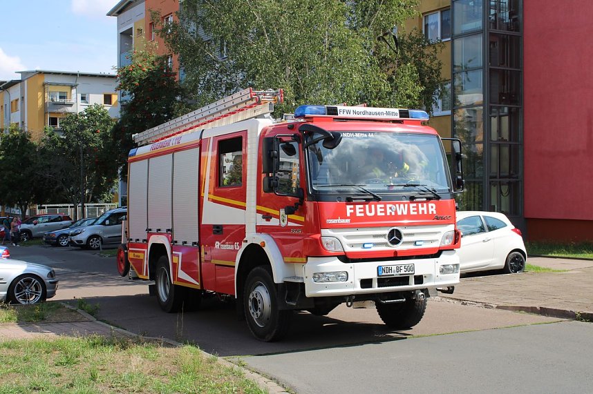 Kellerbrand in Nordhausen-Ost