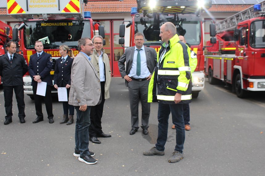 Drehleiter&uuml;bergabe Bleicherode