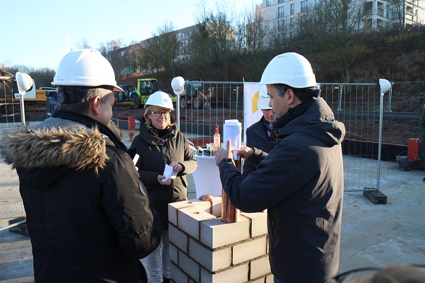Grundsteinlegung f&uuml;r zwei neue Mehrfamilienh&auml;user in Nordhausen Nord
