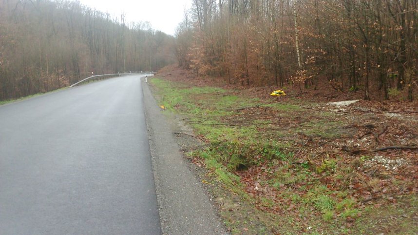 Baustellenabfall zwischen Ilfeld und Appenrode