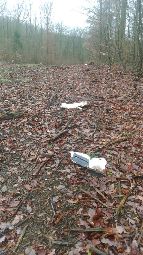 Baustellenabfall zwischen Ilfeld und Appenrode