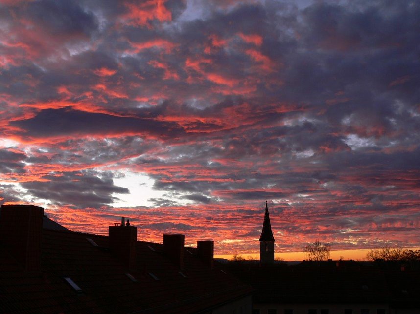"Brennender" Himmel &uuml;ber Nordhausen