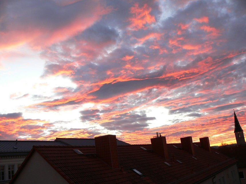 "Brennender" Himmel &uuml;ber Nordhausen