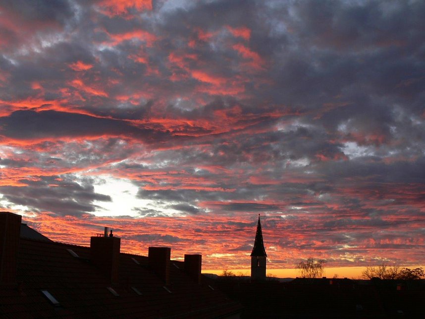 "Brennender" Himmel &uuml;ber Nordhausen