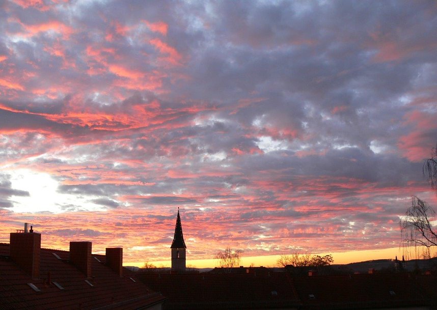 "Brennender" Himmel &uuml;ber Nordhausen