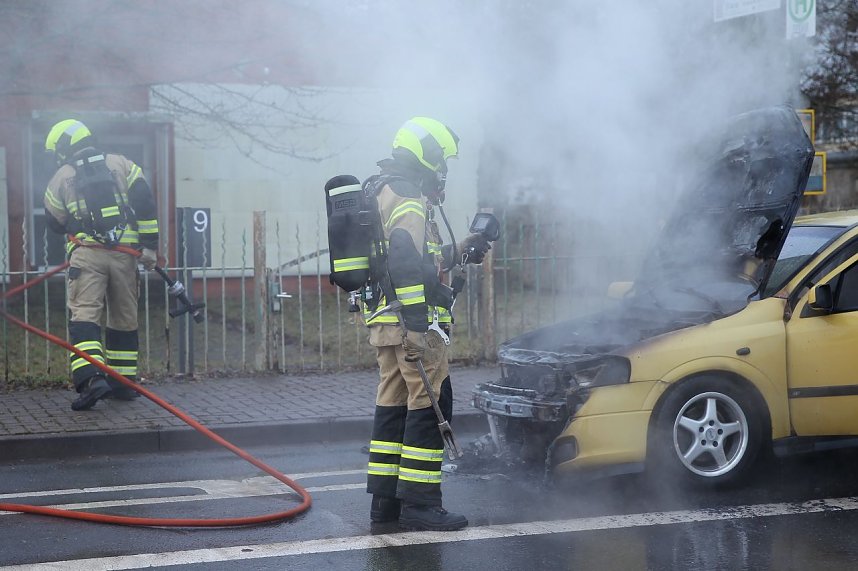 Auto auf dem Darrweg ausgebrannt