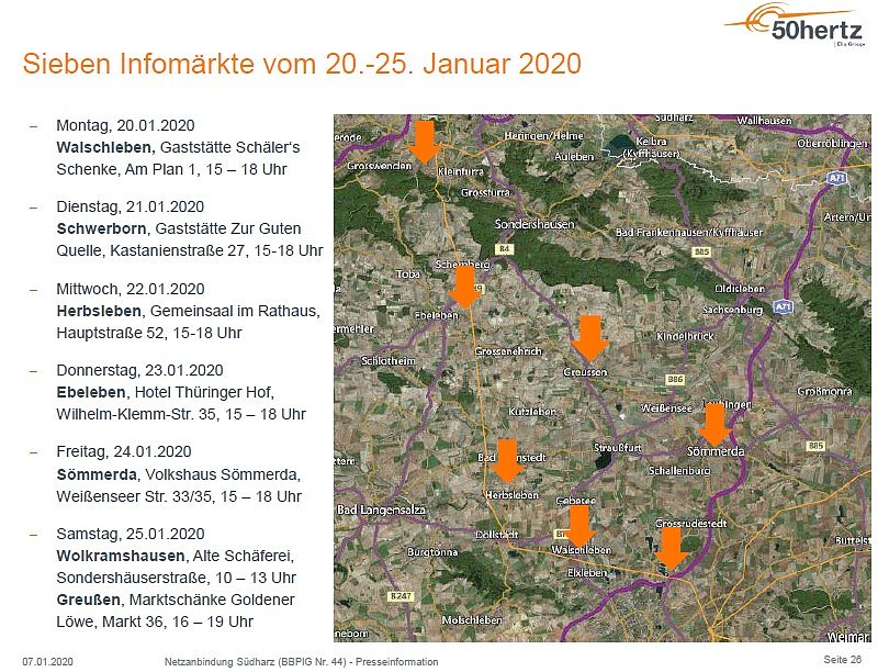 50Hertz erneuert &Uuml;bertragungsnetz zwischen Wolkramshausen und Vieselbach
