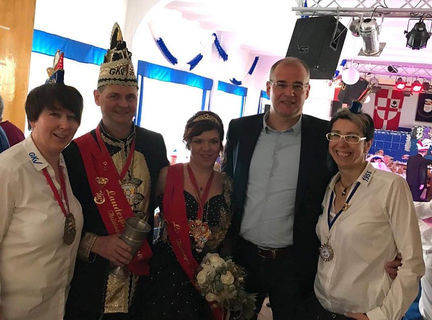 Prinz Ralf I und Prinzessin Mirjam I vom G&ouml;rsbacher Karnevalsverein sind das neue Landesprinzenpaar Th&uuml;ringens
