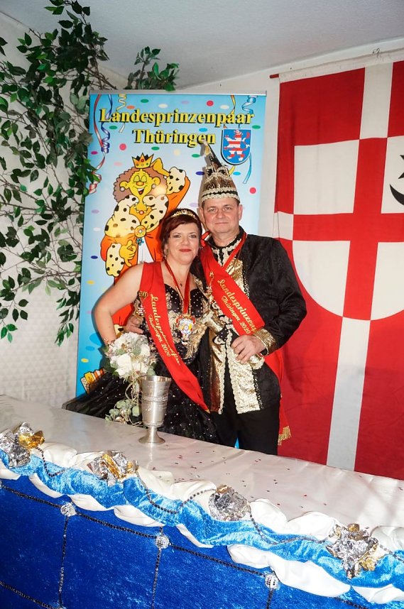 Prinz Ralf I und Prinzessin Mirjam I vom G&ouml;rsbacher Karnevalsverein sind das neue Landesprinzenpaar Th&uuml;ringens