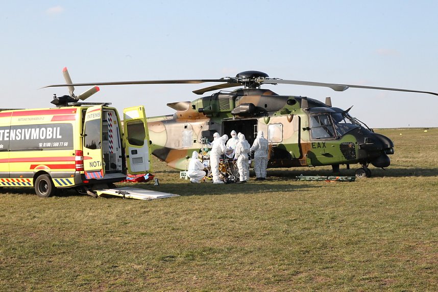 Corona-Patienten eingeflogen