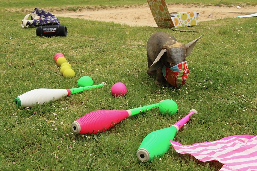 Die erste Runde "unter Balkonen" in Salza