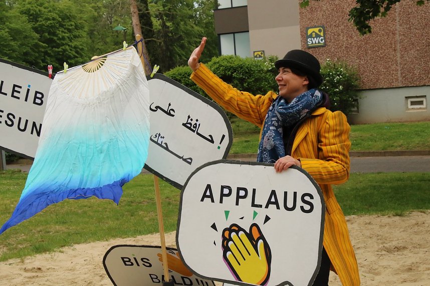 Die erste Runde "unter Balkonen" in Salza