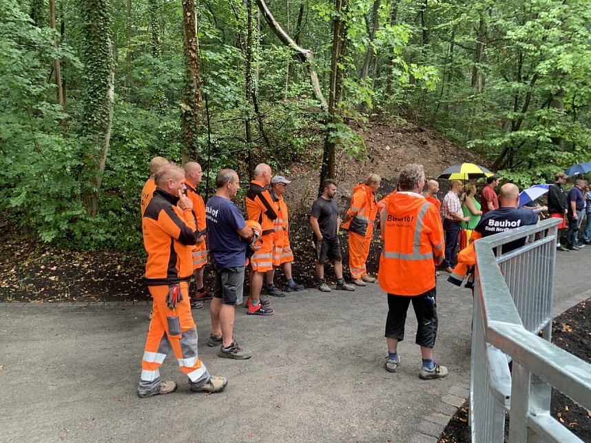 Einweihung der neuen Gehegetreppe