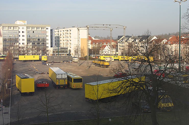 Gro&szlig;er Russische Staatscirkus beim Aufbau
