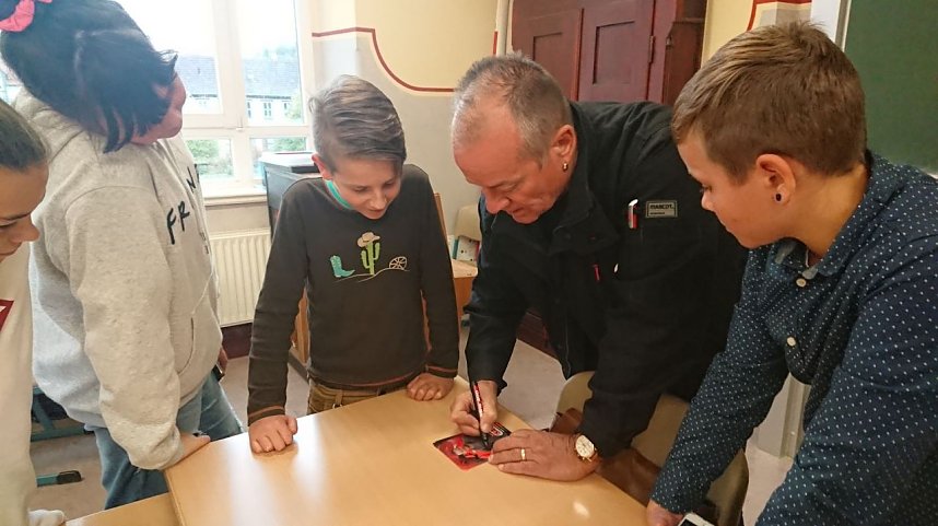 Englisch mal anders - Moderator Ted Stanetzky war am Herder-Gymnasium zu Gast