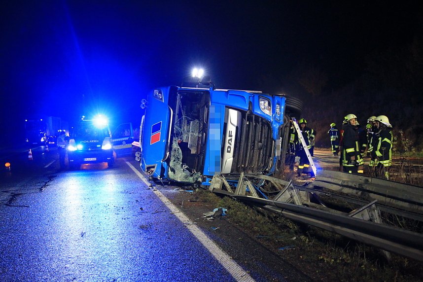 LKW-Unfall auf der A 38