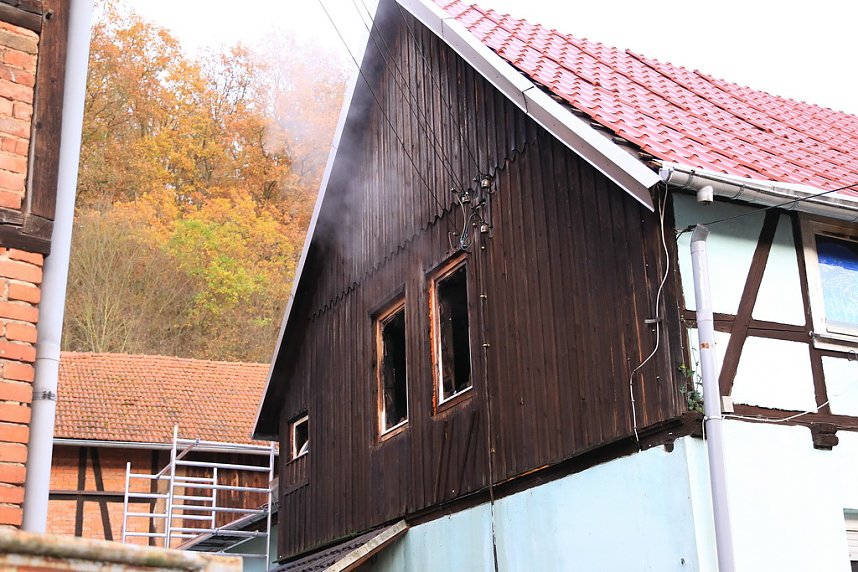 Geb&auml;udebrand in Rodishain