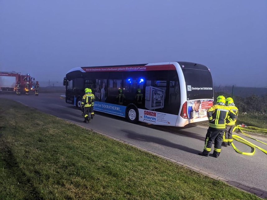 Feuer im Elektrobus