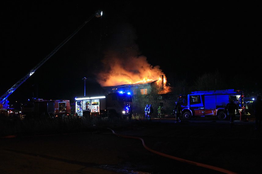 Brand auf dem Bahngel&auml;nde in Nordhausen