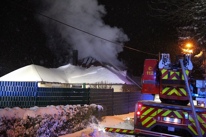 Dachstuhlbrand in Leimbach