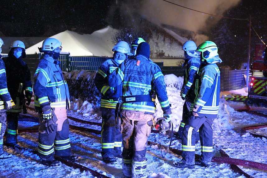 Dachstuhlbrand in Leimbach