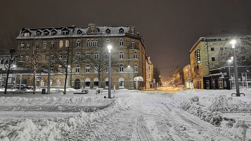 Nordhausen im Schneechaos
