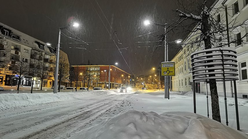 Nordhausen im Schneechaos