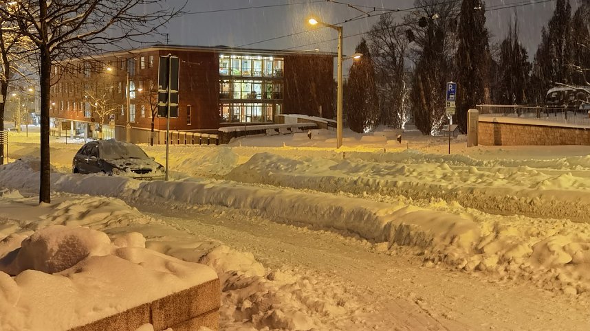 Nordhausen im Schneechaos