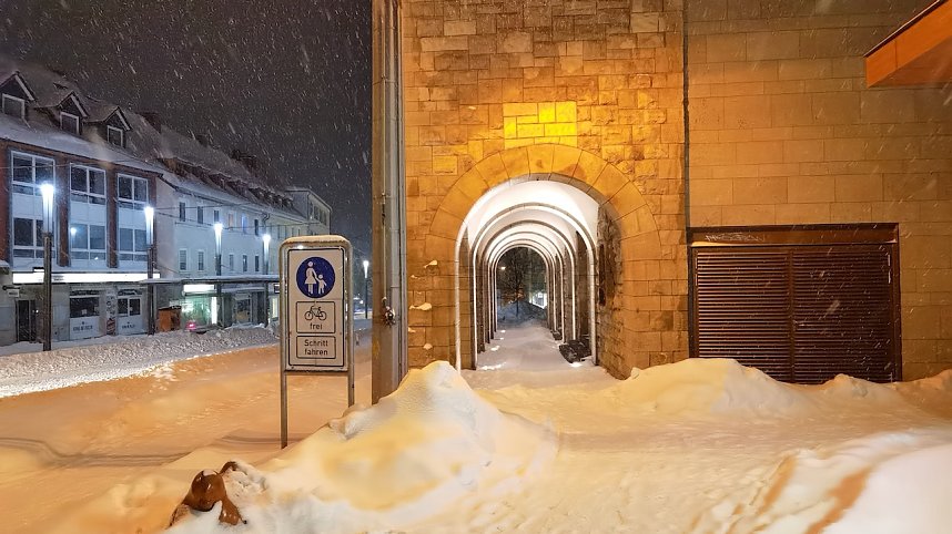 Nordhausen im Schneechaos