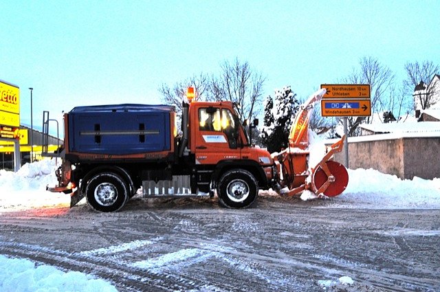Schneefr&auml;se in Heringen im Einsatz