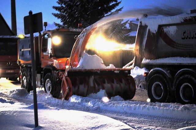 Schneefr&auml;se in Heringen im Einsatz