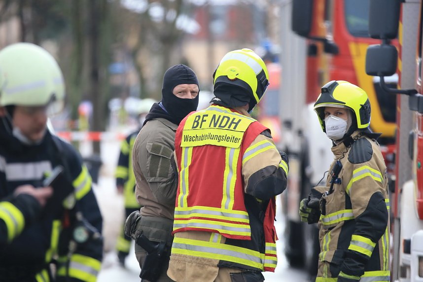 Gro&szlig;einsatz in der Bochumer Stra&szlig;e in Nordhausen