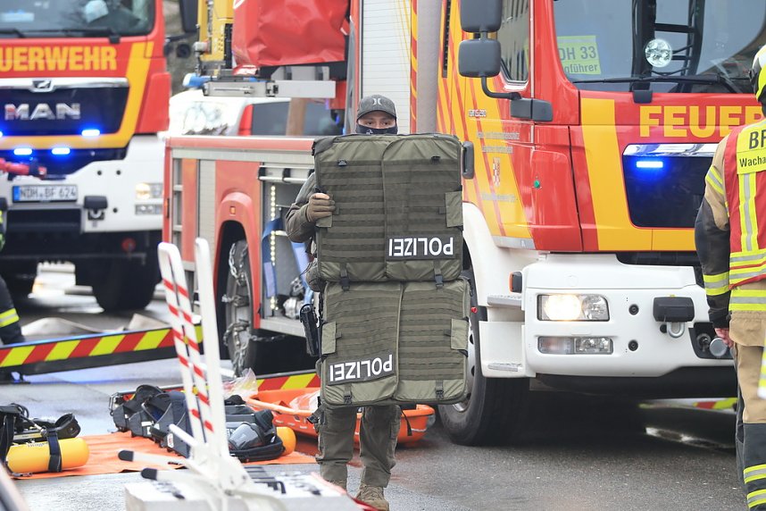 Gro&szlig;einsatz in der Bochumer Stra&szlig;e in Nordhausen