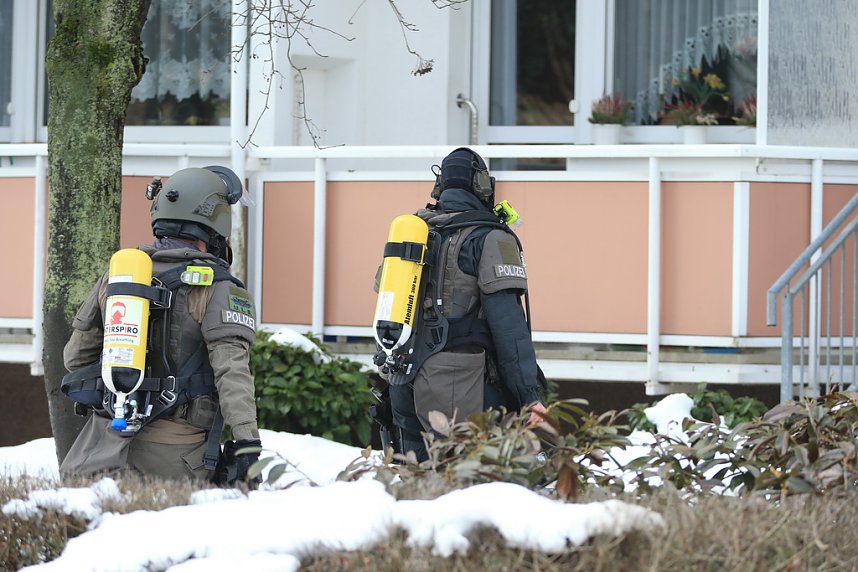 Gro&szlig;einsatz in der Bochumer Stra&szlig;e in Nordhausen