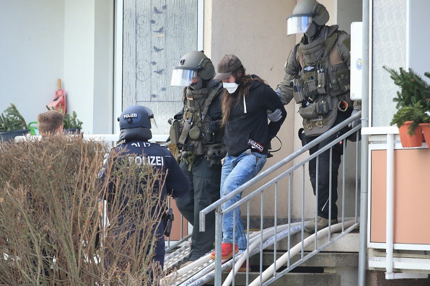 Gro&szlig;einsatz in der Bochumer Stra&szlig;e in Nordhausen