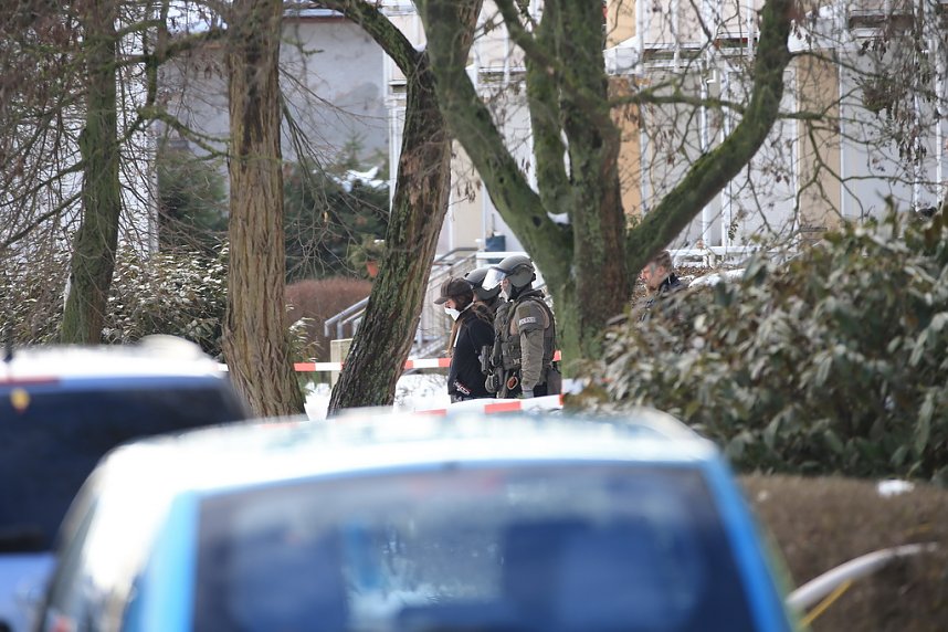 Gro&szlig;einsatz in der Bochumer Stra&szlig;e in Nordhausen